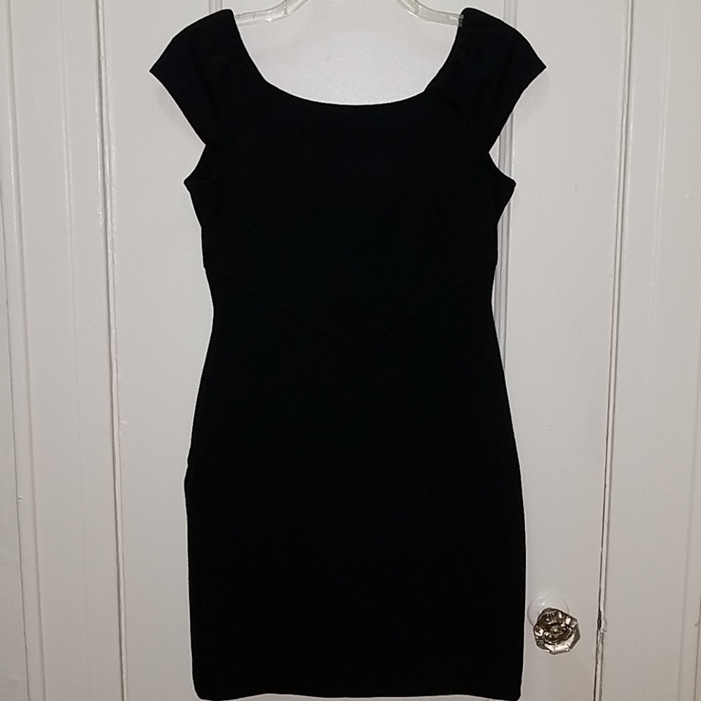 Little Black Dress with Gold Zipper